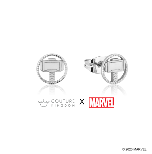 Couture Kingdom X Marvel - Anting Tusuk Palu Thor Circle Stud Earrings
