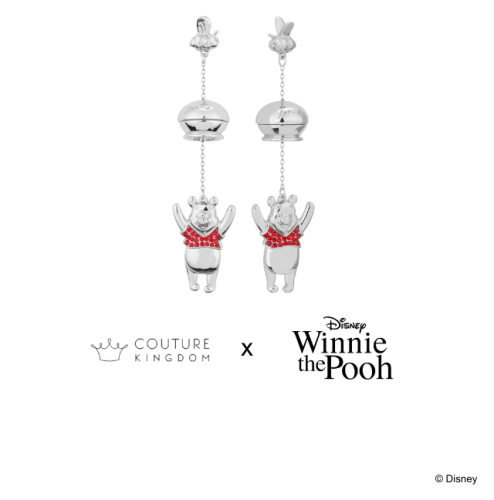 Couture Kingdom X Disney - Anting Drop Winnie HoneyPot Earrings Silver