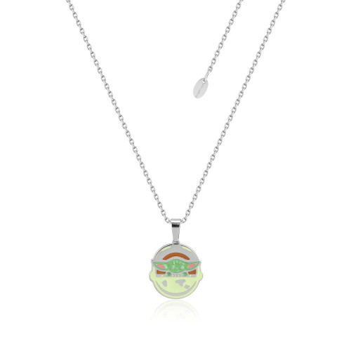 Couture Kingdom X Star Wars The Mandalorian The Child (Baby Yoda) Capsule Enamel Necklace Silver
