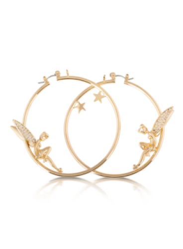 Couture Kingdom X Disney Tinker Bell Hoop Earrings Gold